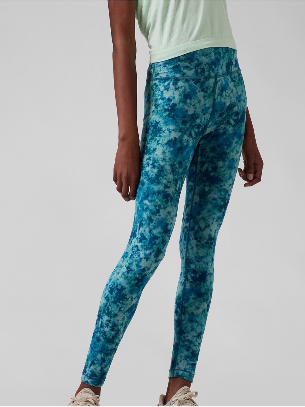 Athleta Girl Sz M 8-10 NWOT High Rise Printed Chit Chat Full Length Leggings